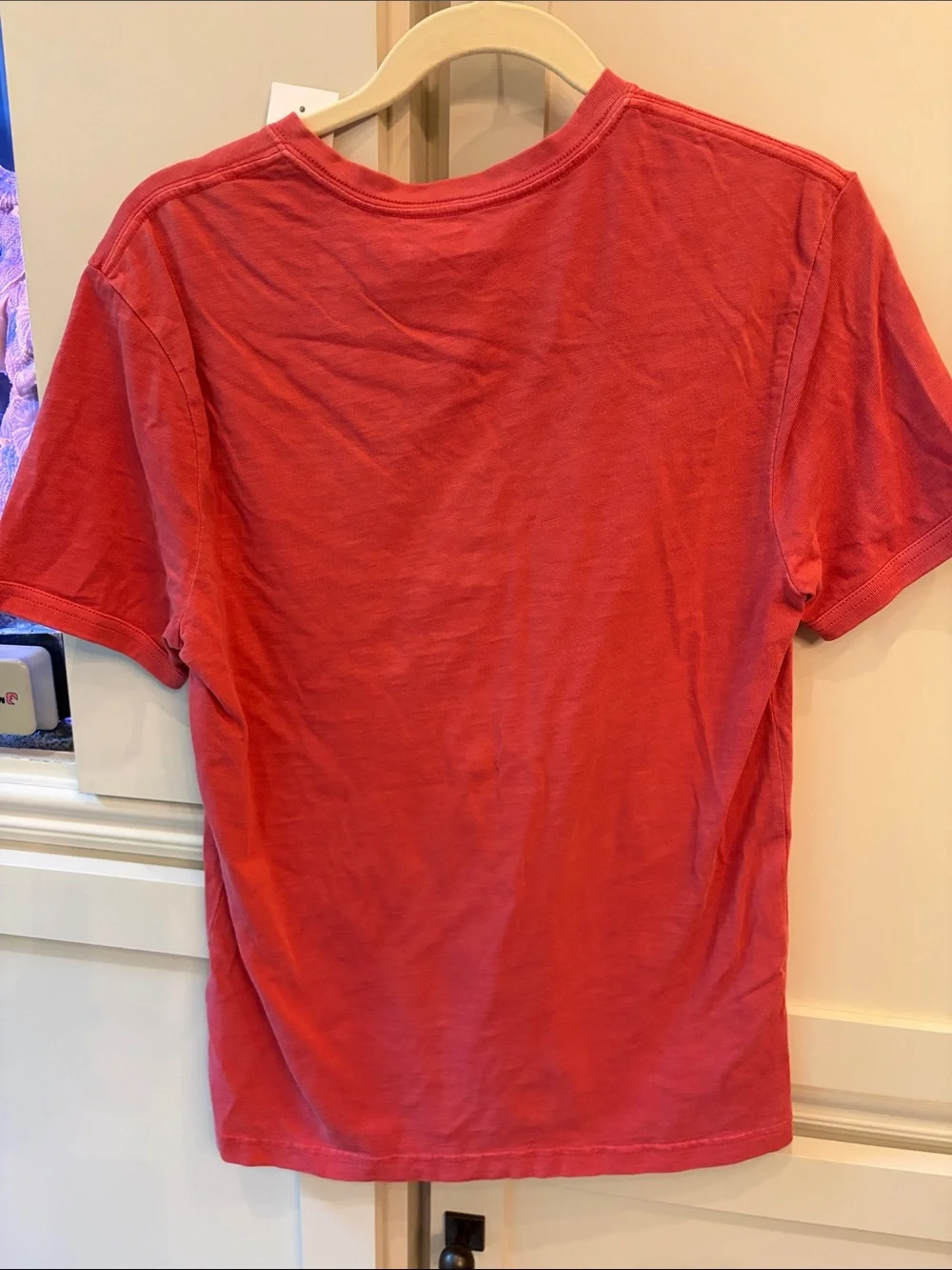 J. Crew Coral Red Short-Sleeve Henley Polo